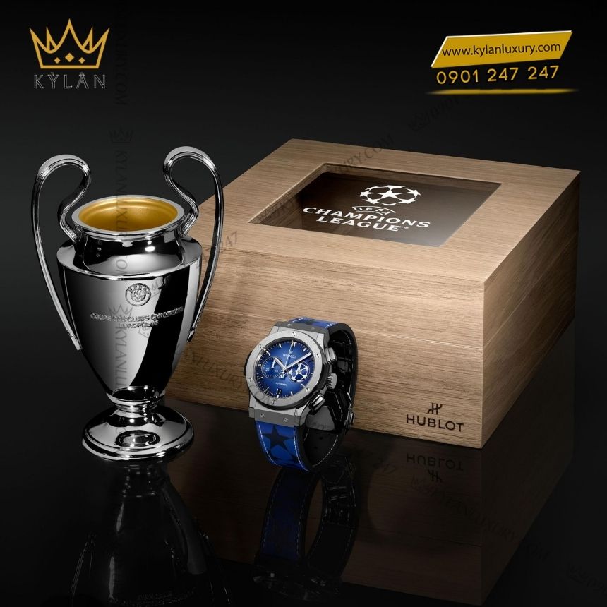 Kỳ Lân Luxury hublot classic fusion chronograph uefa champions league titanium 42mm 4 Đồng hồ Hublot Classic Fusion Chronograph UEFA Champions League Titanium 42mm
