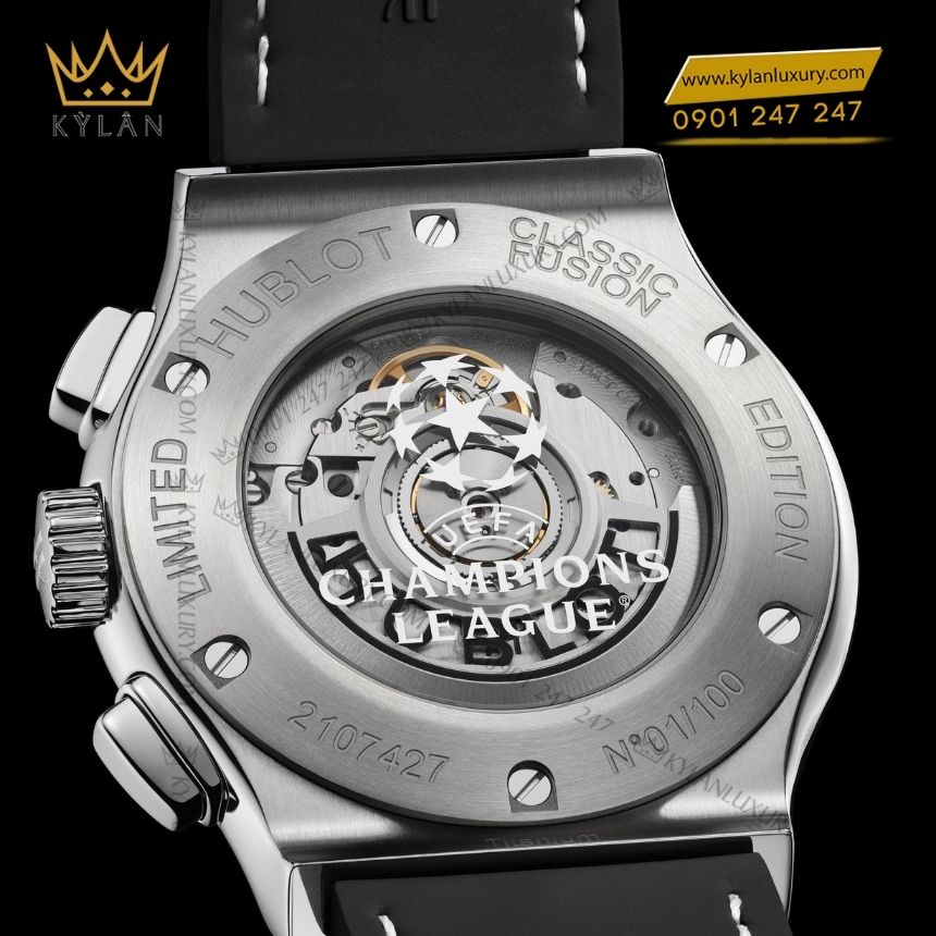 Kỳ Lân Luxury hublot classic fusion chronograph uefa champions league titanium 42mm 5 Đồng hồ Hublot Classic Fusion Chronograph UEFA Champions League Titanium 42mm
