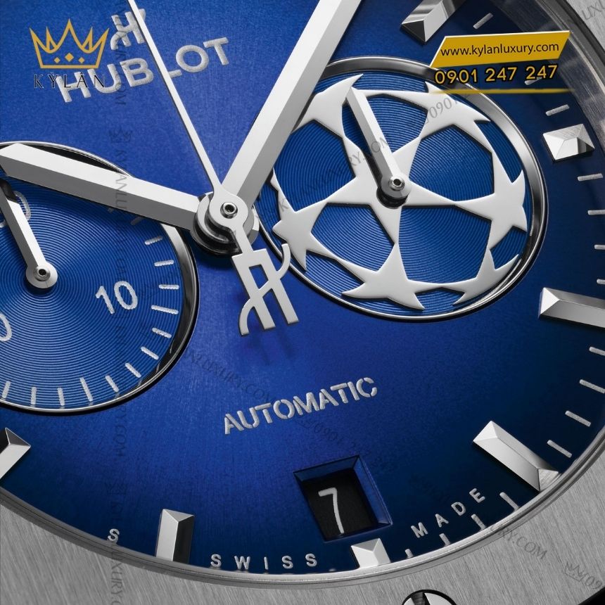 Kỳ Lân Luxury hublot classic fusion chronograph uefa champions league titanium 42mm 7 Đồng hồ Hublot Classic Fusion Chronograph UEFA Champions League Titanium 42mm