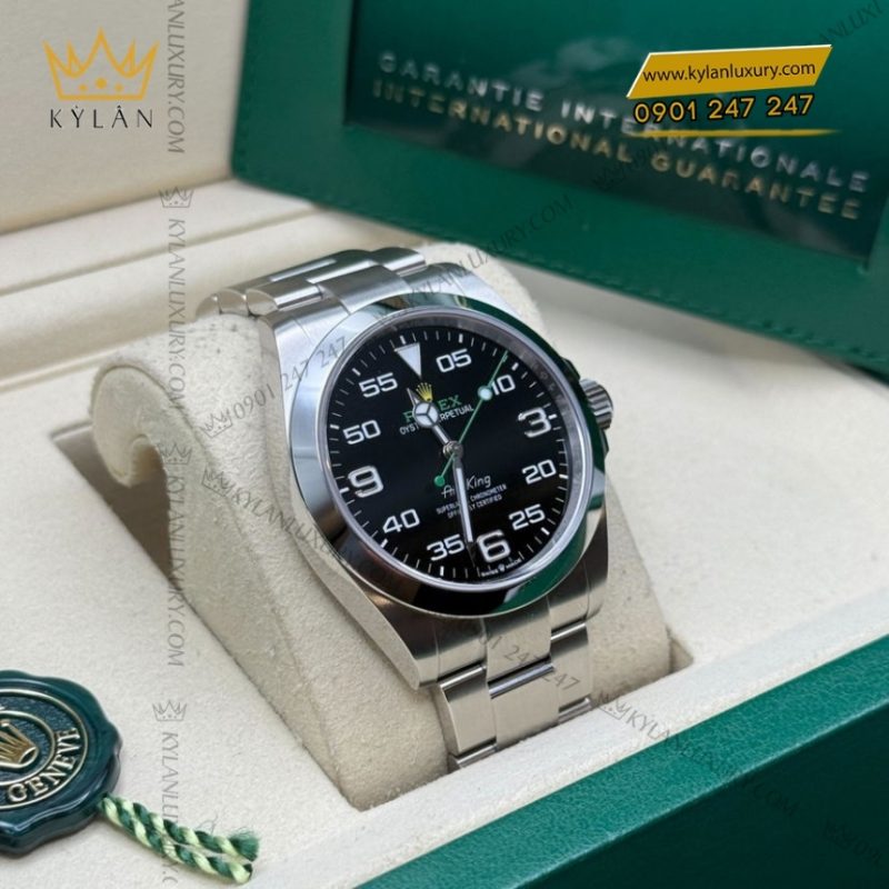 Đồng hồ Rolex Air King 40 mặt số đen 126900-0001