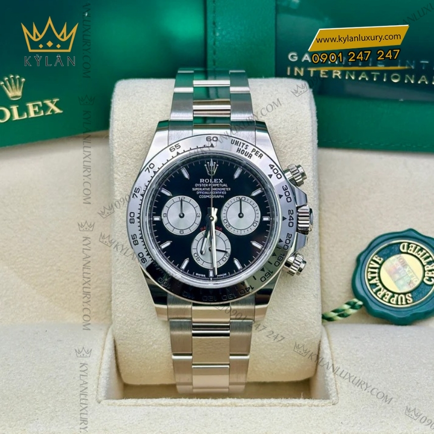 Kỳ Lân Luxury rolex cosmograph daytona m126509 mat so den sang 6 Đồng hồ Rolex Cosmograph Daytona mặt số đen 126509-0001