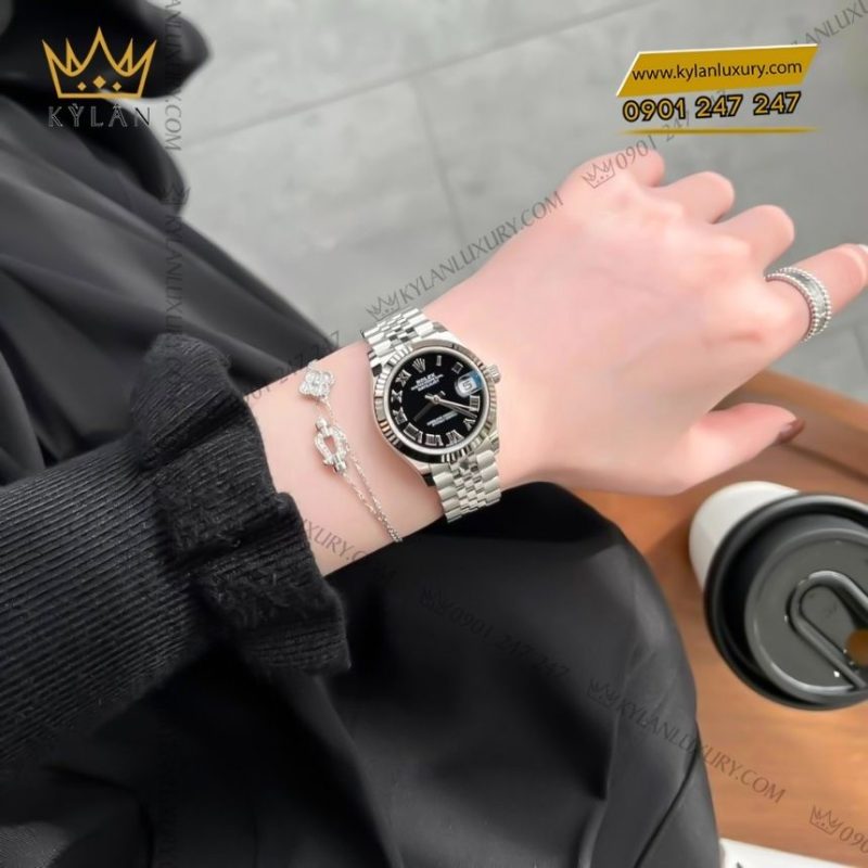 Đồng hồ Rolex Datejust 31 mặt đen La Mã 278274-0002