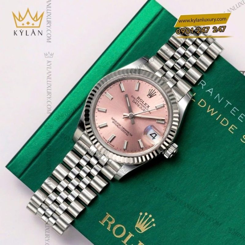 Đồng hồ Rolex Datejust 31 mặt số hồng sunray 278274-0014