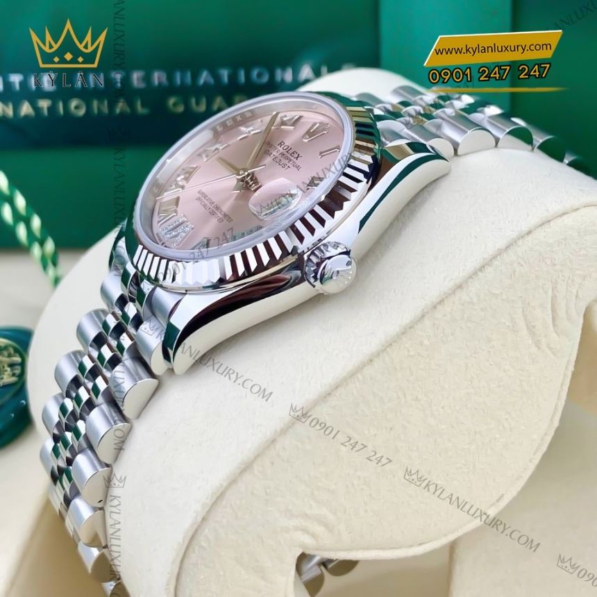 Kỳ Lân Luxury rolex datejust 31 278274 0024 5 Đồng hồ Rolex Datejust 31 mặt hồng La Mã 278274-0024
