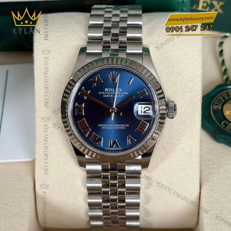 Đồng hồ Rolex Datejust 31 xanh lam La Mã 278274-0034
