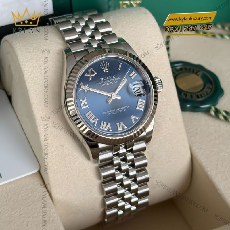 Đồng hồ Rolex Datejust 31 xanh lam La Mã 278274-0034