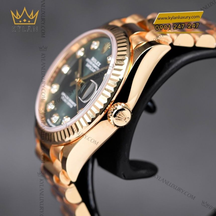 Kỳ Lân Luxury rolex datejust 31 278278 0011 5 Đồng hồ Rolex Datejust 31 mặt xanh olive 278278-0011