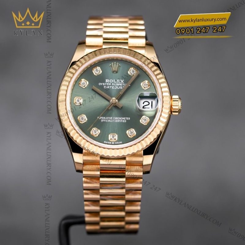 Đồng hồ Rolex Datejust 31 mặt xanh olive 278278-0011