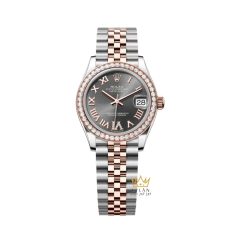 Đồng hồ Rolex Datejust 31 xám La Mã vành kim 278381RBR-0030
