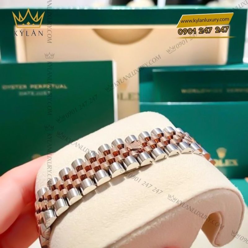 Đồng hồ Rolex Datejust 31 mặt xám đính kim cương 278381RBR-0030