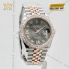 Đồng hồ Rolex Datejust 31 mặt xám đính kim cương 278381RBR-0030