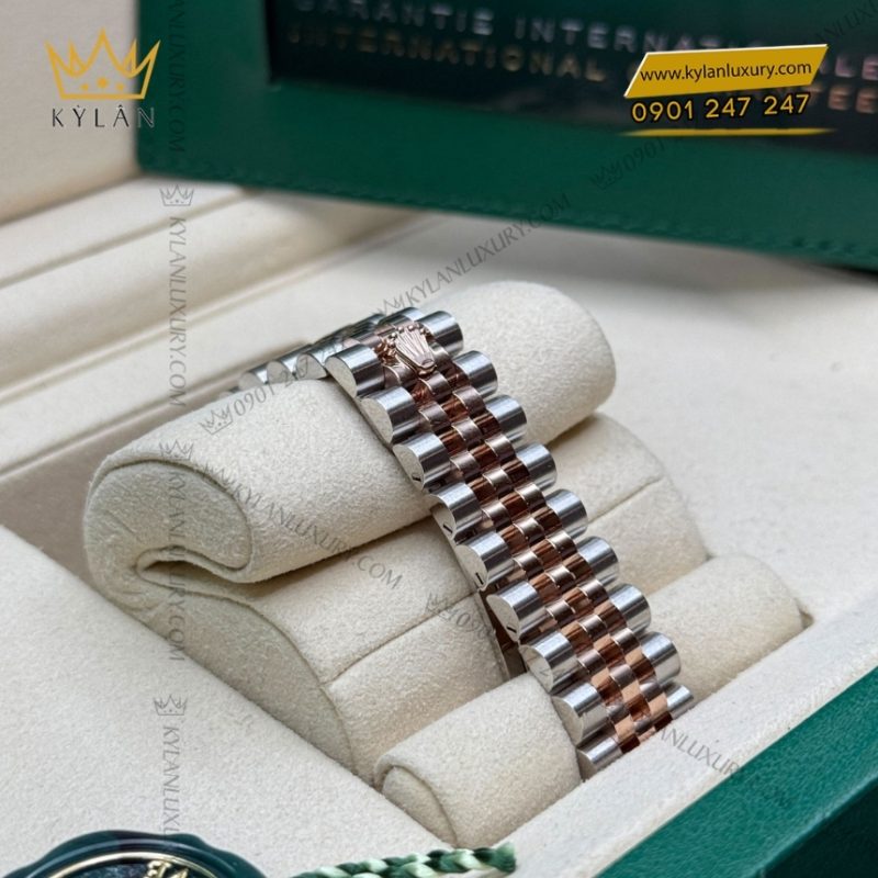 Đồng hồ Rolex Datejust 31 xám La Mã vành kim 278381RBR-0030