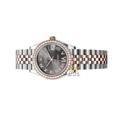 Đồng hồ Rolex Datejust 31 mặt xám đính kim cương 278381RBR-0030