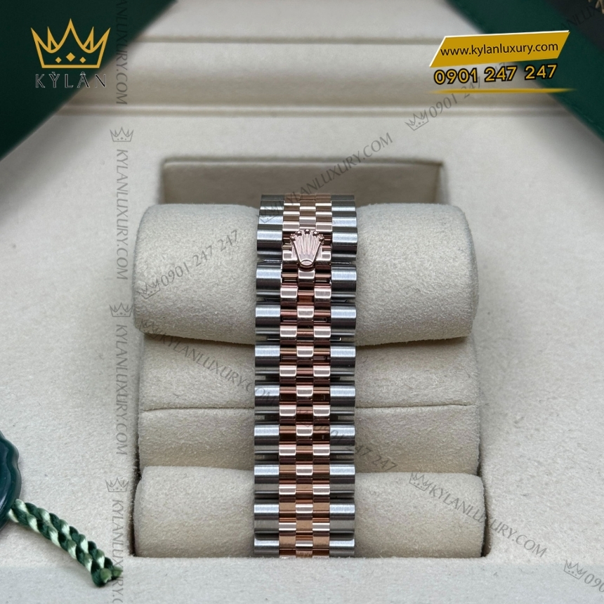 Kỳ Lân Luxury rolex datejust 31 278381rbr 0030 7 1 Đồng hồ Rolex Datejust 31 xám La Mã vành kim 278381RBR-0030