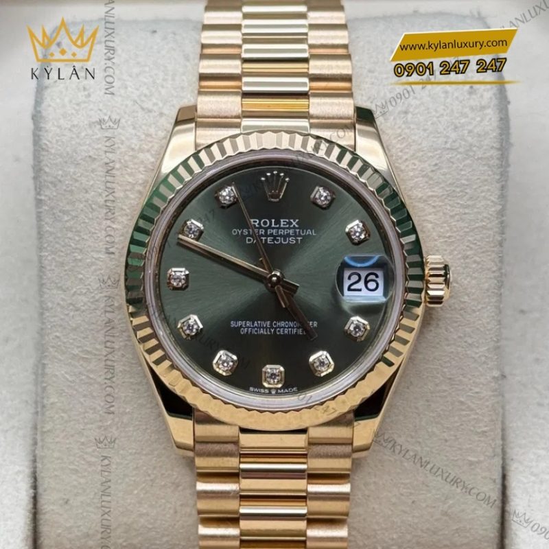 Đồng hồ Rolex Datejust 31 mặt xanh olive 278278-0011