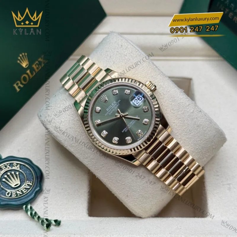 Đồng hồ Rolex Datejust 31 mặt xanh olive 278278-0011