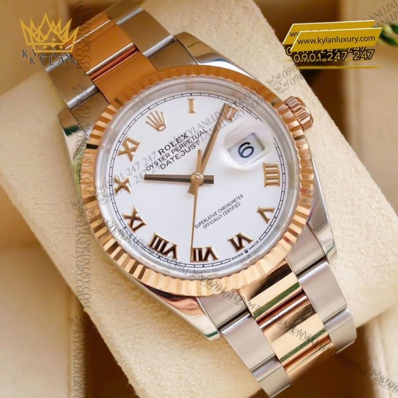 Đồng hồ Rolex Datejust 36 mặt trắng La Mã 126231-0016