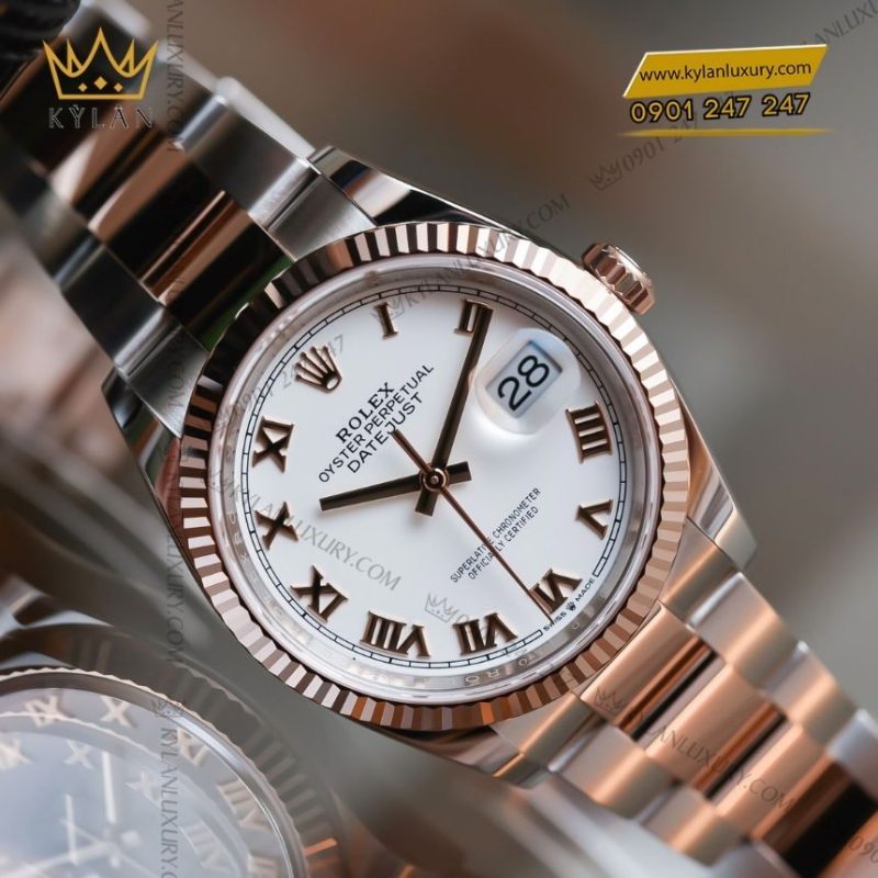 Đồng hồ Rolex Datejust 36 mặt trắng La Mã 126231-0016