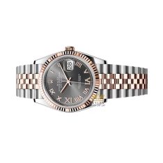 Đồng hồ Rolex Datejust 36 xám La Mã kim cương 126231-0023