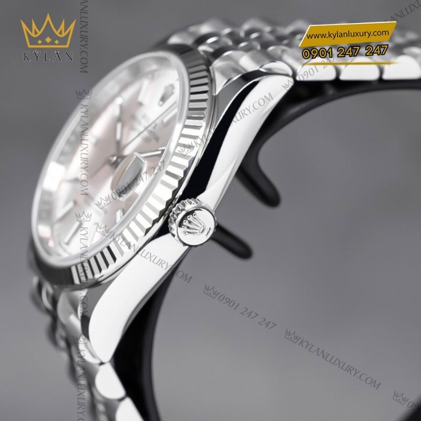 Kỳ Lân Luxury rolex datejust 36 126234 0013 2 Đồng hồ Rolex Datejust 36 mặt số bạc 126234-0013