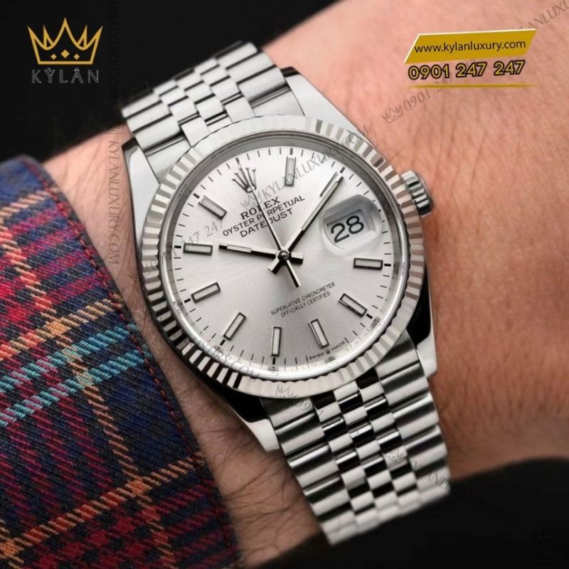 Đồng hồ Rolex Datejust 36 mặt số bạc 126234-0013