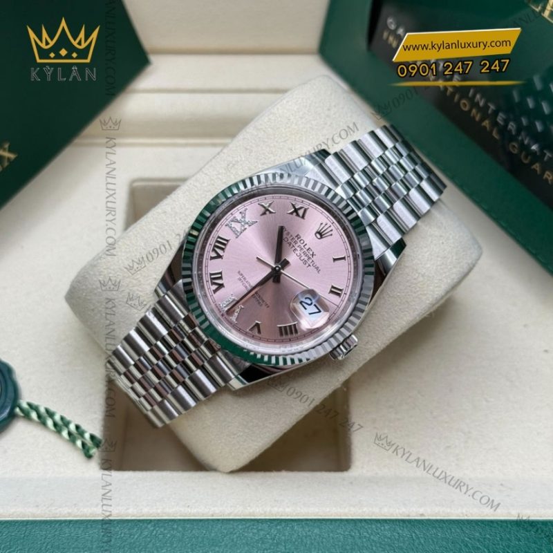 Đồng hồ Đồng hồ Rolex Datejust 36 mặt hồng cọc La Mã 126234-0031