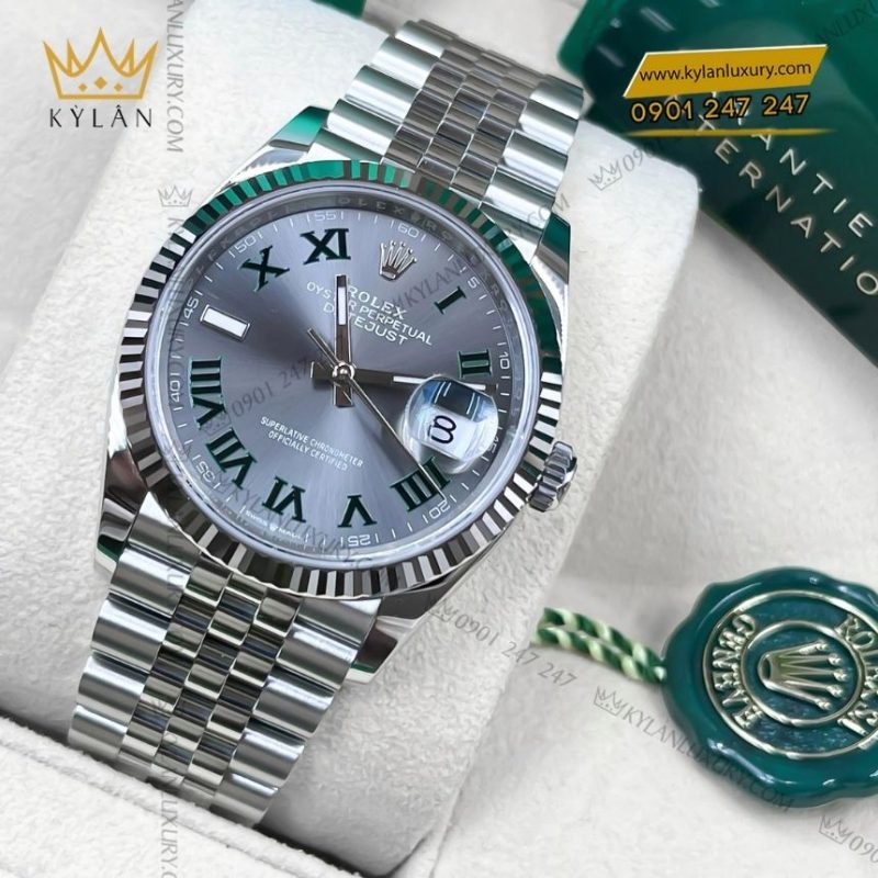 Đồng hồ Rolex Datejust 36 mặt xám La Mã 126234-0045