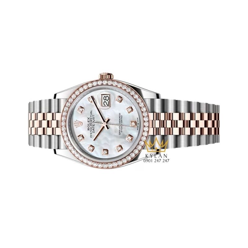 Đồng hồ Rolex Datejust 36 mặt xà cừ kim cương 126281RBR-0009