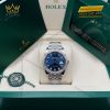 Đồng hồ Rolex Datejust 36 xanh dương vành kim cương 126284RBR-0029