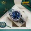 Đồng hồ Rolex Datejust 36 xanh dương vành kim cương 126284RBR-0029