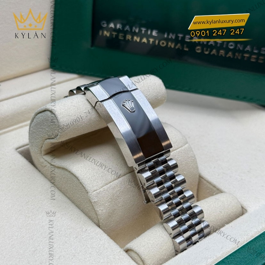 Kỳ Lân Luxury rolex datejust 36 126284rbr 0029 6 Đồng hồ Rolex Datejust 36 xanh dương vành kim cương 126284RBR-0029