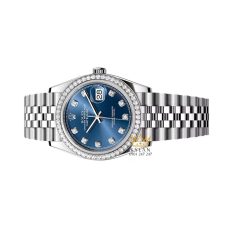 Đồng hồ Rolex Datejust 36 mặt xanh dương cọc kim cương 126284RBR-0029