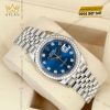 Đồng hồ Rolex Datejust 36 mặt xanh dương cọc kim cương 126284RBR-0029