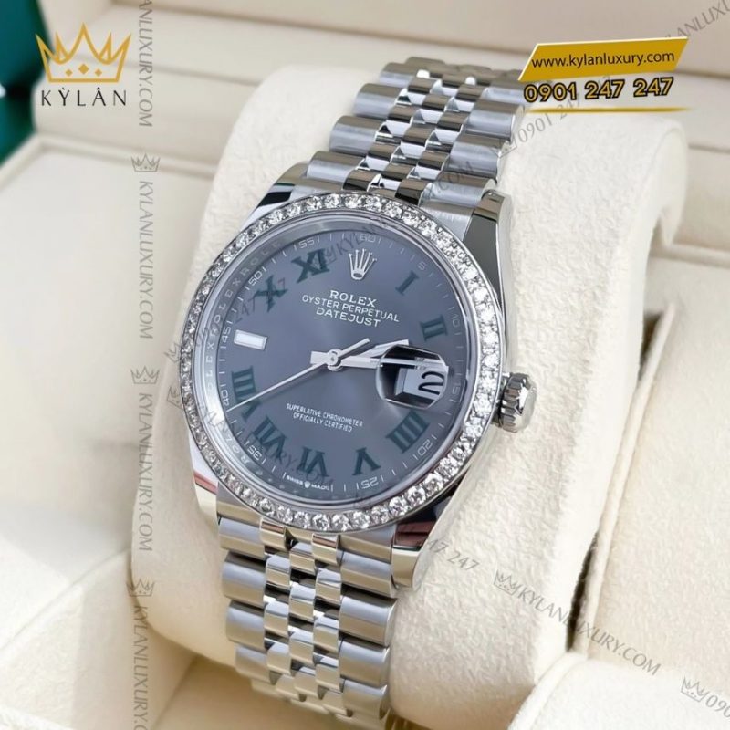 Đồng hồ Rolex Datejust 36 mặt xám cọc La Mã 126284RBR-0037