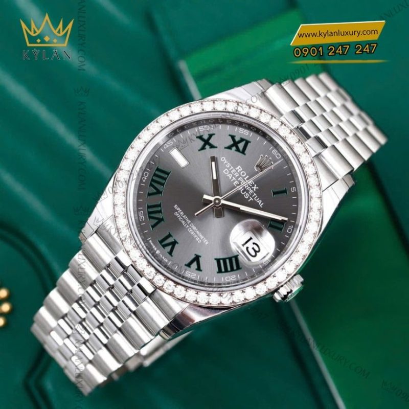 Đồng hồ Rolex Datejust 36 mặt xám cọc La Mã 126284RBR-0037