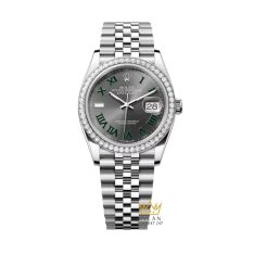 Đồng hồ Rolex Datejust 36 Wimbledon vành kim 126284RBR-0037