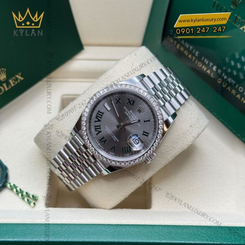 Đồng hồ Rolex Datejust 36 Wimbledon vành kim 126284RBR-0037