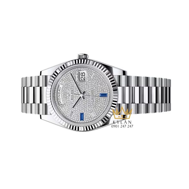 Đồng hồ Rolex Day-Date 40 mặt kim cương và sapphire 228236-0009