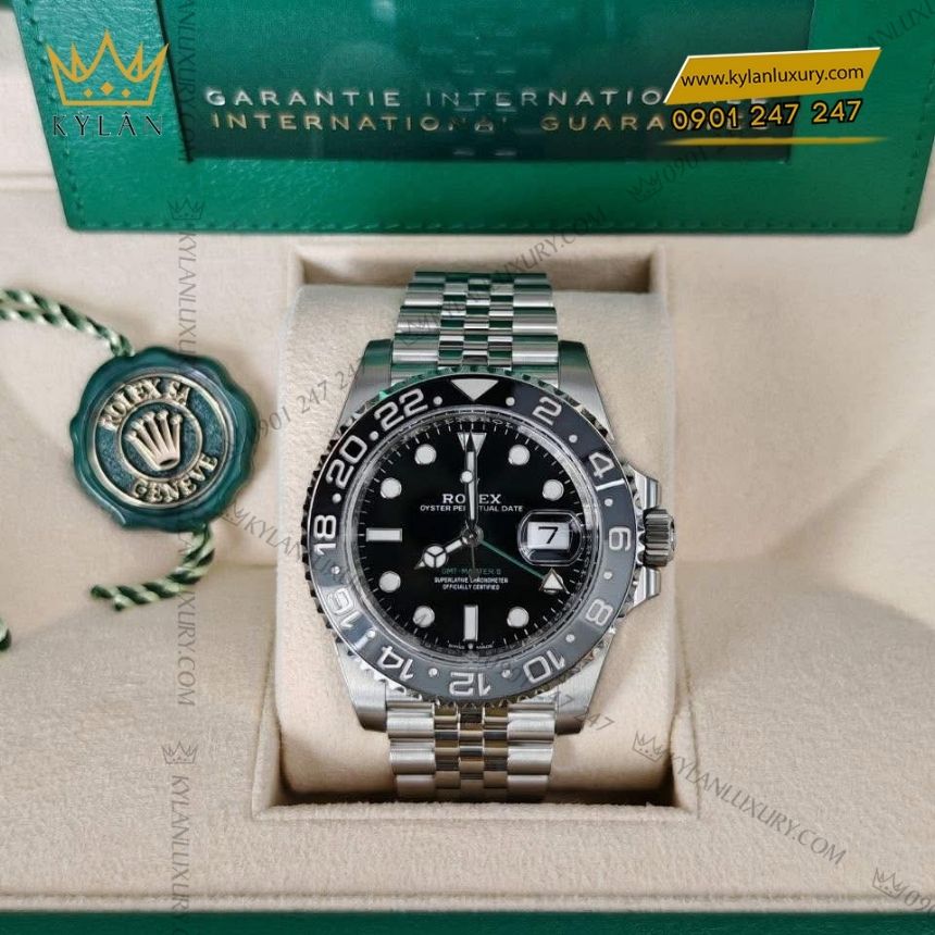 Kỳ Lân Luxury rolex gmt master ii 126710grnr 0004 4 1 Đồng hồ Rolex GMT-Master II vành xám đen 126710GRNR-0004