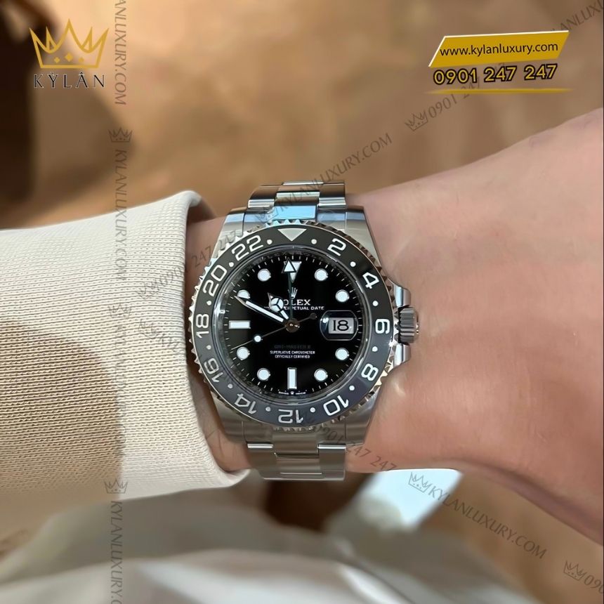Kỳ Lân Luxury rolex gmt master ii 126710grnr 0004 5 1 Đồng hồ Rolex GMT-Master II vành xám đen 126710GRNR-0004