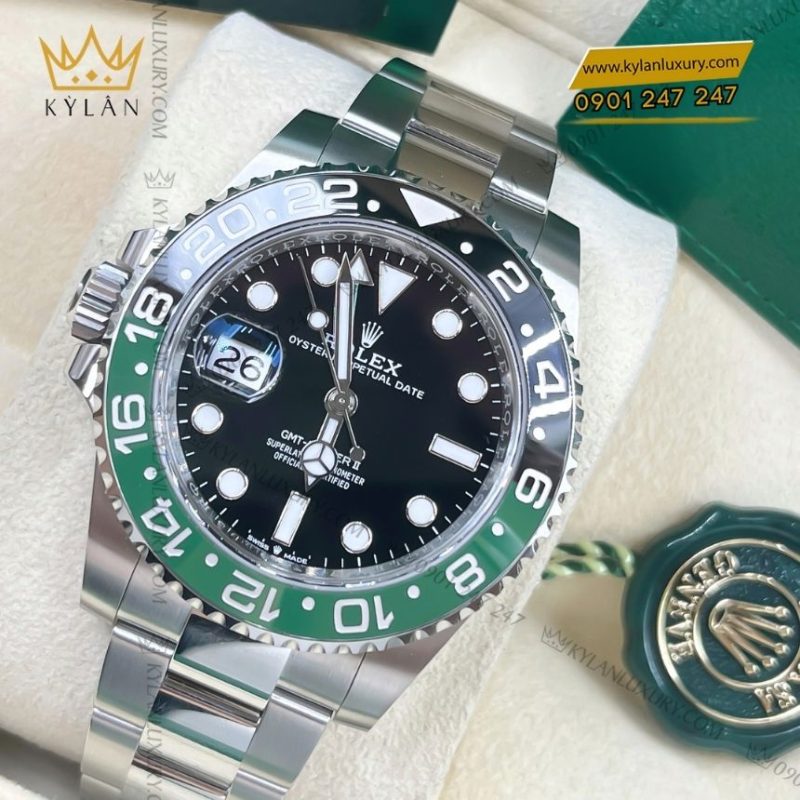 Đồng hồ Rolex GMT-Master II vành xanh đen 126720VTNR-0001