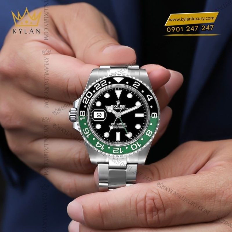 Đồng hồ Rolex GMT-Master II vành xanh đen 126720VTNR-0001