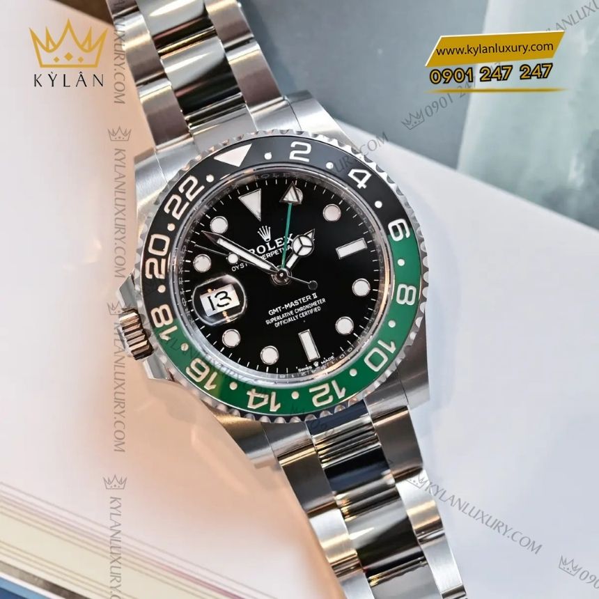 Kỳ Lân Luxury rolex gmt master ii 126720vtnr 0001 6 Đồng hồ Rolex GMT-Master II vành xanh đen 126720VTNR-0001