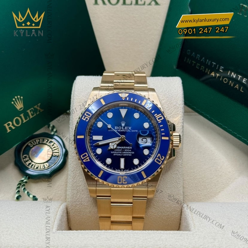 Kỳ Lân Luxury rolex submariner date 126618lb 0002 3 1 Đồng hồ Rolex Submariner Date mặt số xanh 126618LB-0002