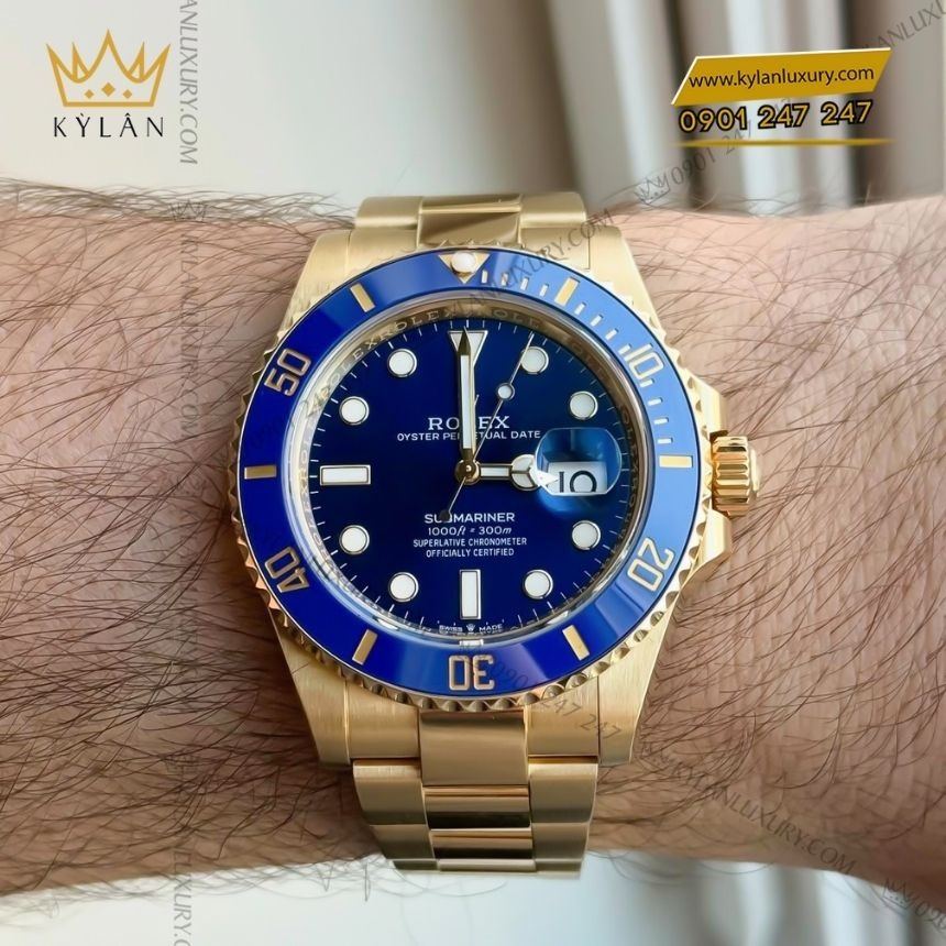 Kỳ Lân Luxury rolex submariner date 126618lb 0002 8 1 Đồng hồ Rolex Submariner Date mặt số xanh 126618LB-0002