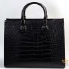 Túi xách nữ full da cá Alligator black