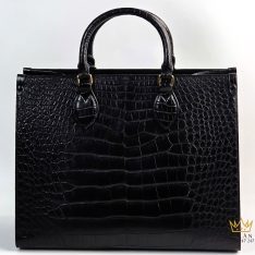 Túi xách nữ full da cá Alligator black