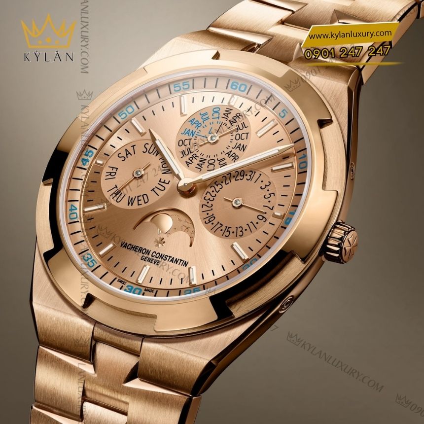 Kỳ Lân Luxury vacheron constantin overseas perpetual calendar ultra thin 4 Đồng hồ Vacheron Constantin Overseas Perpetual Calendar Ultra Thin Skeleton vàng hồng