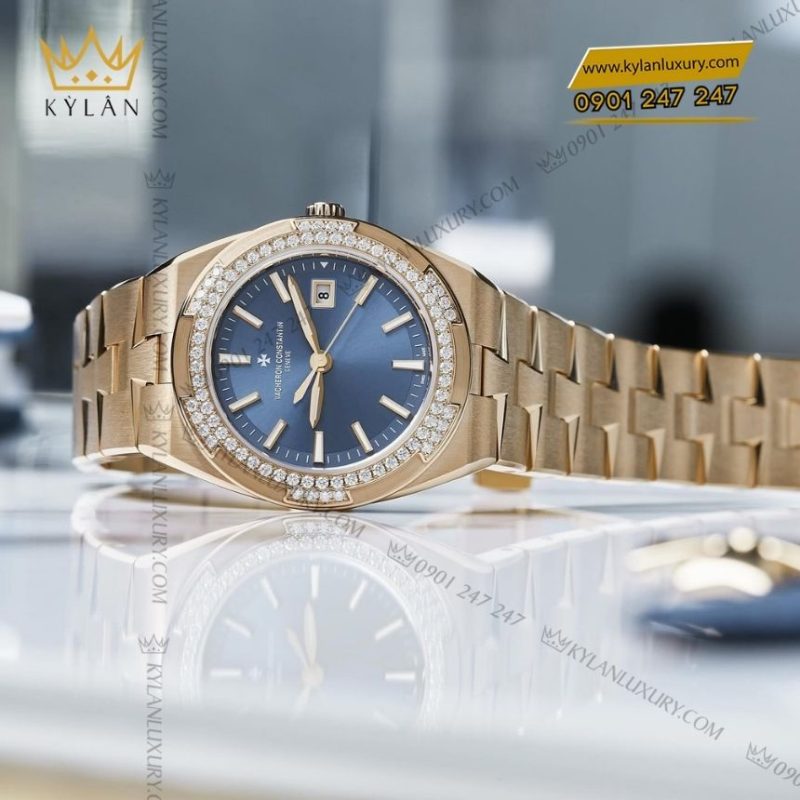 Đồng hồ Vacheron Constantin Overseas Quartz 33mm mặt xanh denim 1225V/200R-H015