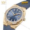Đồng hồ Vacheron Constantin Overseas Quartz 33mm mặt xanh denim 1225V/200R-H015